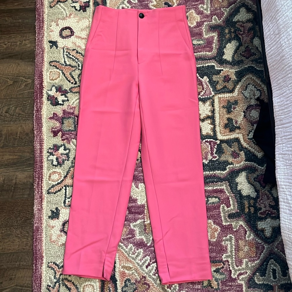 Zara Pink Straight Leg Pants